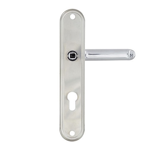 Ручки на планці з протектором ROSTEX Decor R 85мм (40-45мм) фіксована-нажимна хром матовий - Фото №3