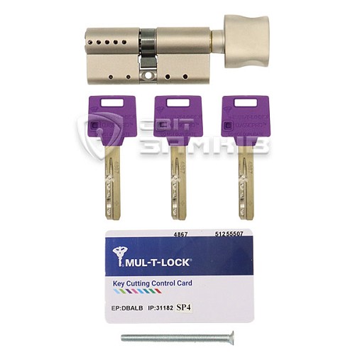 Цилиндр MUL-T-LOCK MTL400/Classic Pro MOD 75T (40*35T) (модульный) никель сатин - Фото №5