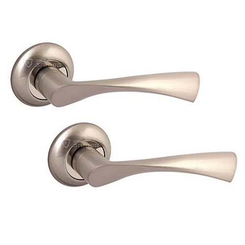 Ручки на розеті APECS Megapolis "New-York" H-0823-A Nis нікель матовий - Фото №1