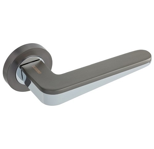 Ручки на розетте GAVROCHE Palladium Pd-Z2 MBN/CP графит/хром - Фото №3