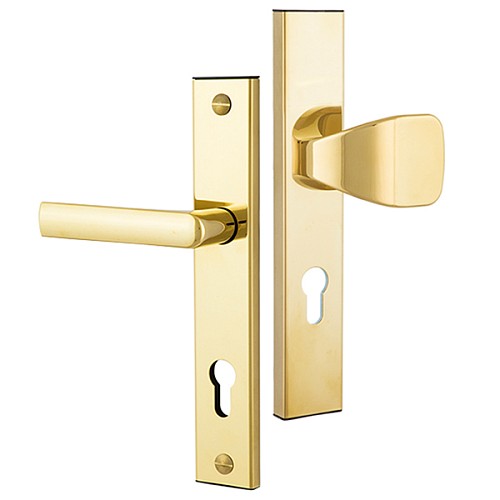 Ручки на планці ROSTEX 802 R 72мм (38-55мм) фіксована-нажимна титан PVD - Фото №1