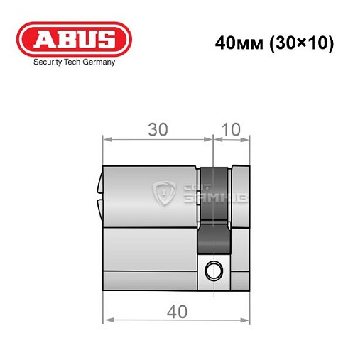 Циліндр половинка ABUS Bravus 4000 MX (модульний) 40 (30*10) нікель сатин 3 ключа - Фото №7