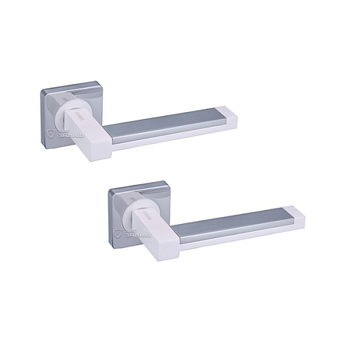 Ручки на розеті GAVROCHE Platinum Pt-Z3 W/CP біла емаль/хром - Фото №1