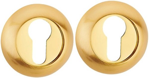 Накладки на серцевину MVM E9 PB/SB полірована латунь/матова латунь - Фото №2