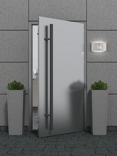 Ручки скобы WALA QA45RX 1000/800.45 (комплект) труба 40*20 черный матовый - Фото №3