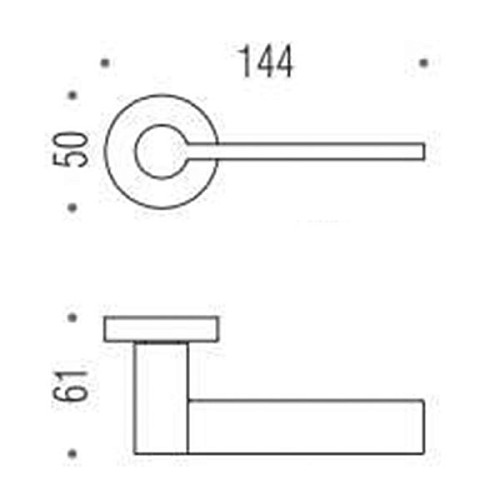 Ручки на розетте COLOMBO Tool MD11 (CD49BZGG-CD43G) хром - Фото №3