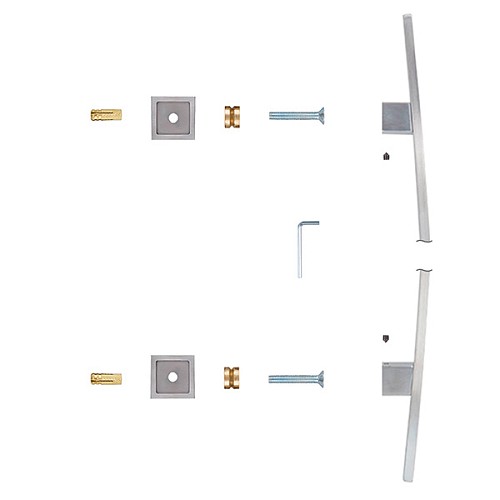 Cкоба ROSTEX GAMA 1000 fix SQUARE Нержавеющая сталь матовая - Фото №5
