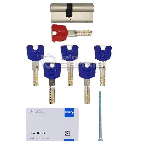 Цилиндр TITAN K55 65 (30*35) никель сатин - Фото №4