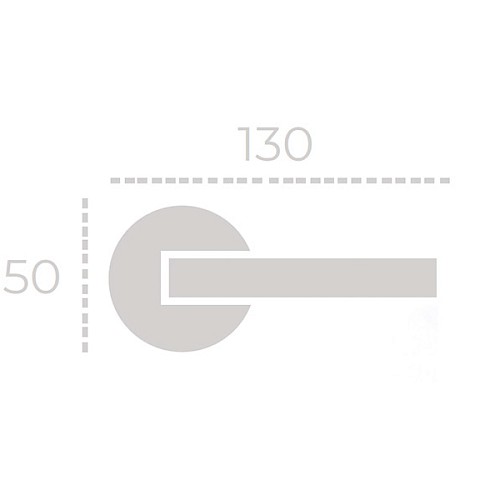 Ручки на розетте FADEX Tako 245V N03 никель матовый/никель полированный - Фото №3