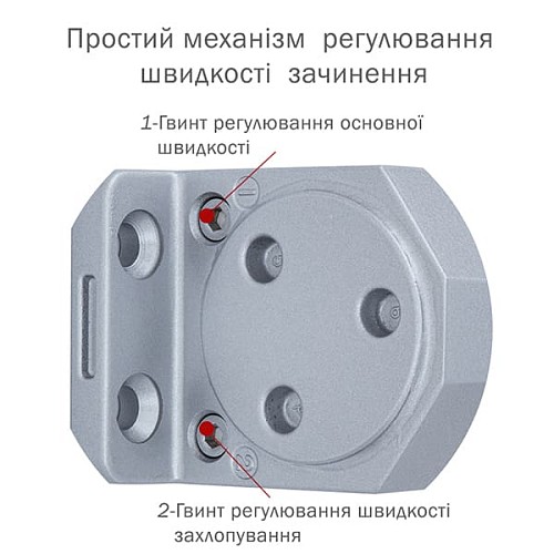 Дотягувач RYOBI DS-3550 BC/DA STD HO з фіксацією до 100кг Сірий - Фото №6