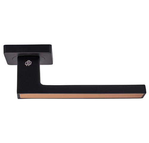 Ручки на розеті GAVROCHE Magnium AL-A1 BLACK/GOLD чорний/золото - Фото №4