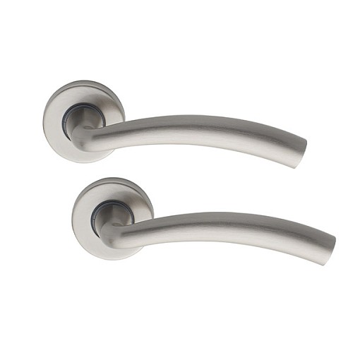 Ручки на розетте ILAVIO 306 (1055-1112) никель матовый - Фото №1