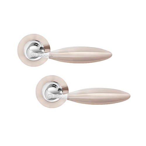 Ручки на розетте MVM Z-1333 (T2-E3) SN/CP матовый никель / полированный хром - Фото №1