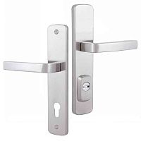 Ручки на планці з протектором ROSTEX Astra R 85мм (38-55мм) нержавіюча сталь матова