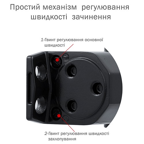 Доводчик RYOBI D-2055V BC UNIV до 100кг FIRE Черный - Фото №7