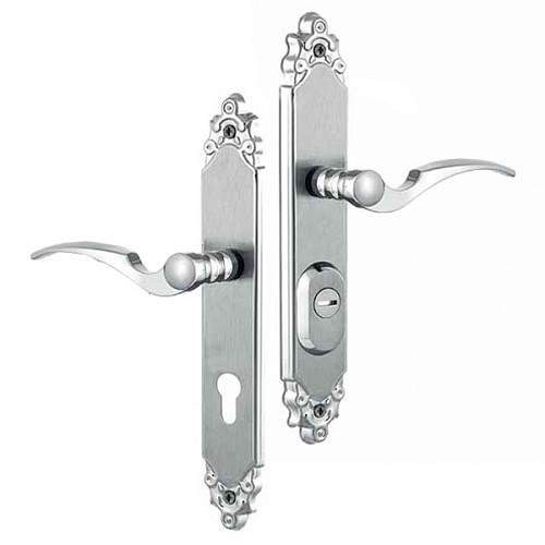 Ручки на планке с протектором ROSTEX Ozdobna R 85мм (38-45мм) хром матовый - Фото №1