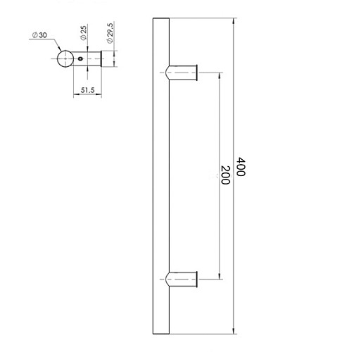Ручки скобы WALA P10 400/200.90(комплект) труба 30 нержавеющая сталь М304 - Фото №7