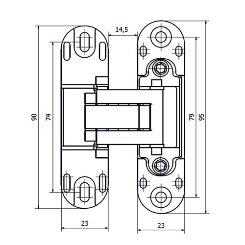 Петля CEMOM Estetic 978 матовый хром - Фото №2