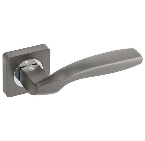 Ручки на розетте GAVROCHE Germanium AL-A1 MBN/CP графит/хром - Фото №3