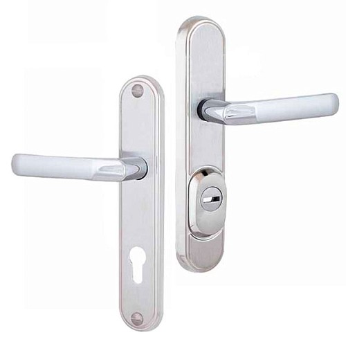 Ручки на планке с протектором ROSTEX Decor R 85мм (38-45мм) хром матовый - Фото №1