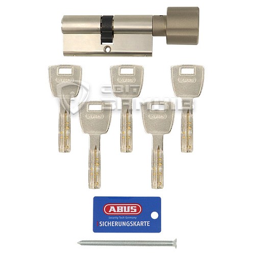 Цилиндр ABUS X12R 60T (30*30T) никель сатин - Фото №5