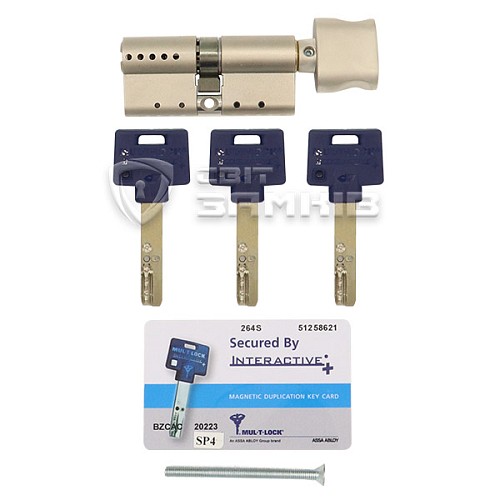 Цилиндр MUL-T-LOCK MTL600/Interactive + MOD 120T (60*60T) (модульный) никель сатин - Фото №5