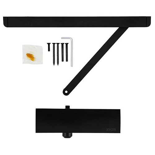 Доводчик RYOBI D-1200T SLD HO  с фиксацией до 40кг Черный - Фото №7