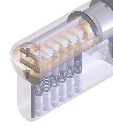 Цилиндр MUL-T-LOCK MTL800/MT5+ 80T (35*45T) никель сатин - Фото №7