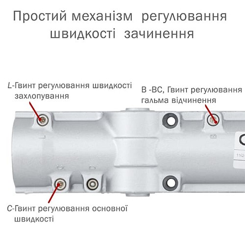 Дотягувач ABLOY DC330 CAM BC EN1-4 без тяги  до 80кг FIRE Коричневий - Фото №3