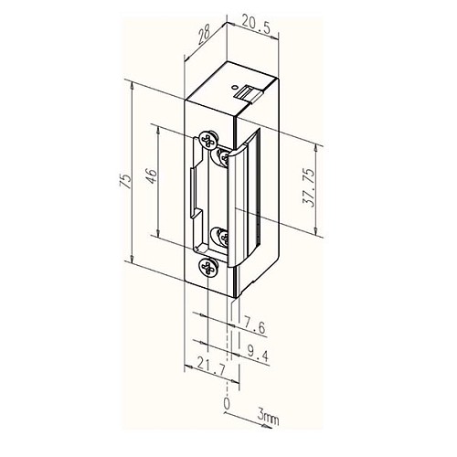 Електрозащіпка EFF EFF SPE71 A71 НЗ (без живлення замкнена) із захисним діодом - Фото №7