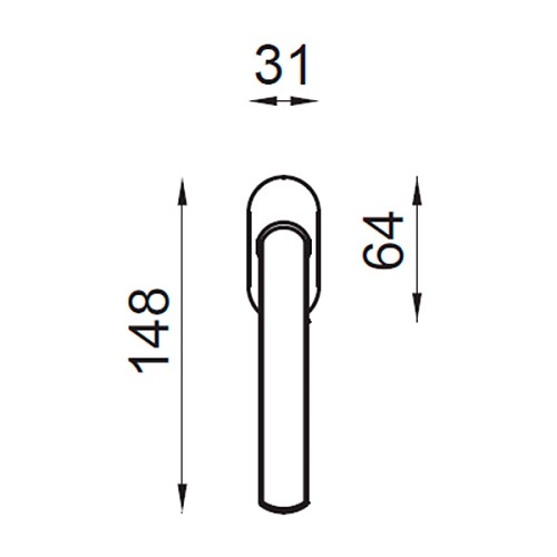 Ручка віконна DND by MARTINELLI Luce матовий хром - Фото №2
