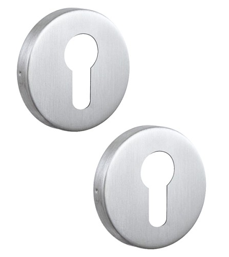 Накладки на серцевину ROSTEX ES52 PZ ROUND нержавіюча сталь матова - Фото №1