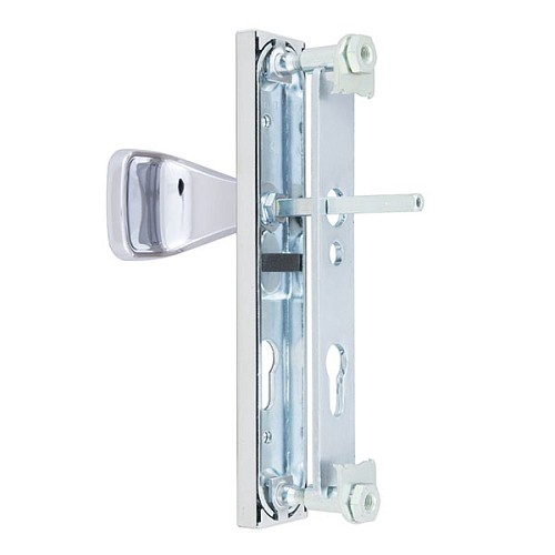 Ручки на планці ROSTEX 802 R 85мм (38-55мм) фіксована-нажимна хром полірований - Фото №4