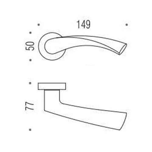 Ручки на розетте COLOMBO Flessa CB51 (CD49BZGG-CD43G) полированная латунь - Фото №3