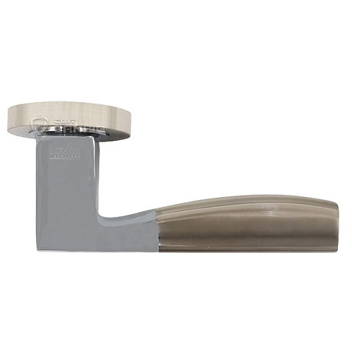 Ручки на розеті MVM Z-1220 (T2-E3) SN/CP матовий нікель/полірований хром - Фото №3