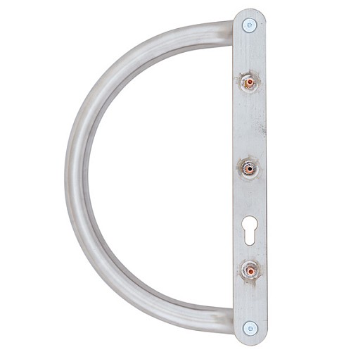 Ручка скоба ROSTEX D 390 фіксована-нажимна 85 (комплект) нержавіюча сталь матова - Фото №5