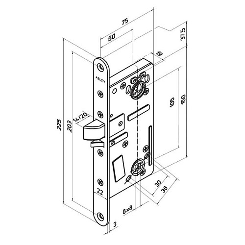 Электромеханический замок ABLOY EL 582 (BS50мм) - Фото №8