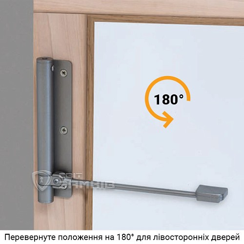 Дотягувач для хвіртки ALDEGHI LUIGI 114OS170S лівий OS матова латунь - Фото №4