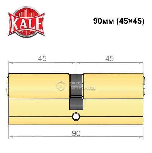 Цилиндр KALE 164BNE 90 (45*45) PB - Фото №4