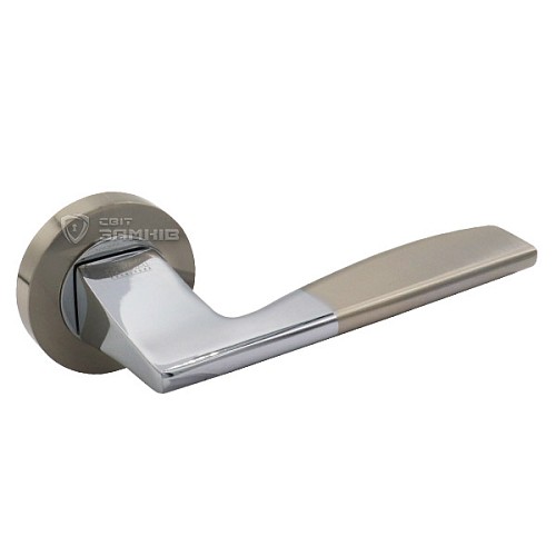 Ручки на розеті MVM Z-1220 (T2-E3) SN/CP матовий нікель/полірований хром - Фото №2