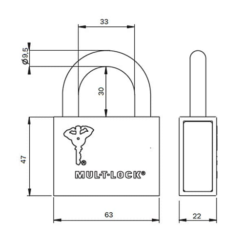 Замок навісний MUL-T-LOCK M10/C1 Interactive+ (2 ключа) - Фото №7
