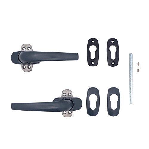 Ручки на розеті OZEN AA-258 з накладками AGR антрацит - Фото №6