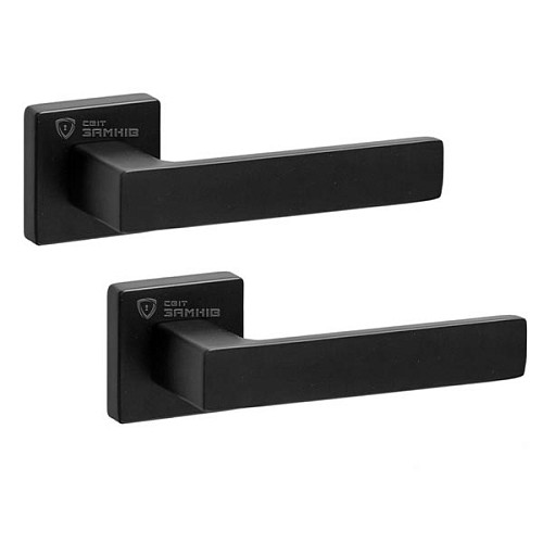 Ручки на розетте SYSTEM Fosil (RO11) AL6 черный матовый