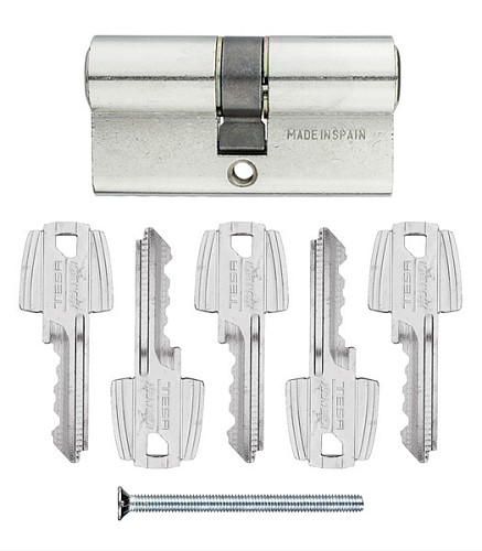 Циліндр TESA TE5 70 (35*35) нікель сатин 5 ключів - Фото №3