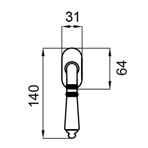 Ручка віконна DND by MARTINELLI Daniela антична обробка - Фото №2