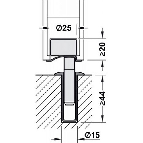 Стопор дверний прихований FANTOM PREMIUM магнітний хром матовий - Фото №9