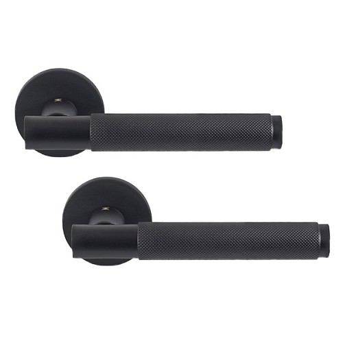 Ручки на розетте FIMET Marion 1444 (208) FNO матовый черный - Фото №1