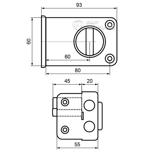 Замок накладной Арико ЗН 2 (BS60мм) 4 ключа - Фото №5