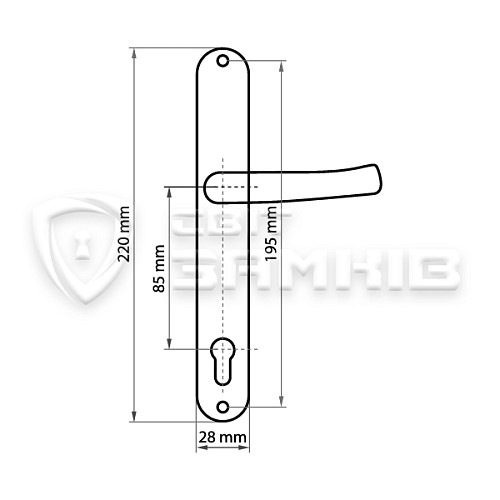 Ручки на планці AKPEN 85/25 пружина біла - Фото №4