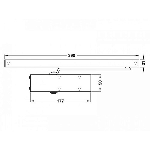 Дотягувач GEZE TS 1500 SLD до 40кг Срібний - Фото №3